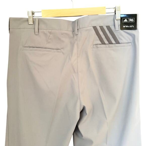 Adidas Men’s Golf Pants 36x32 Gray Stretch Flat Front NWT - Picture 3 of 8